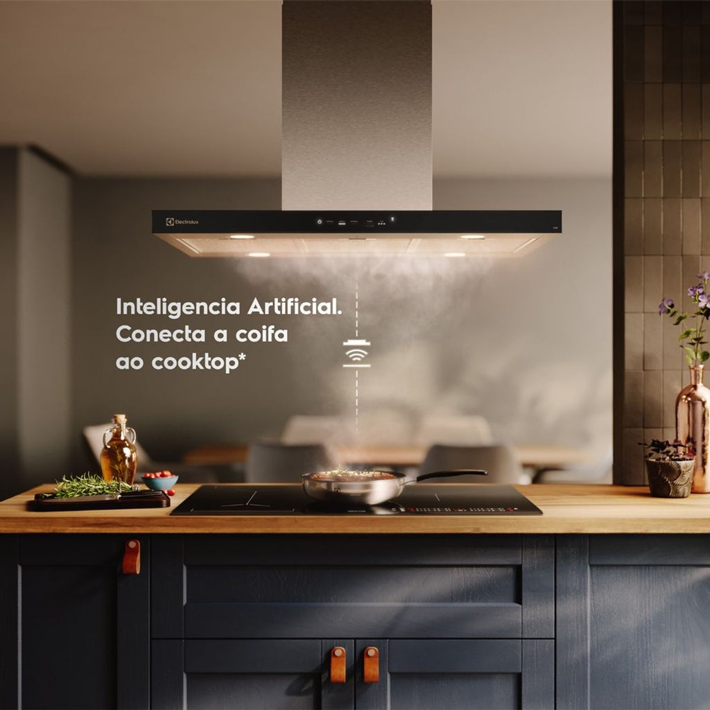Coifa de Ilha Experience Electrolux CE9IF 90cm Inteligência Artificial Inox 220V