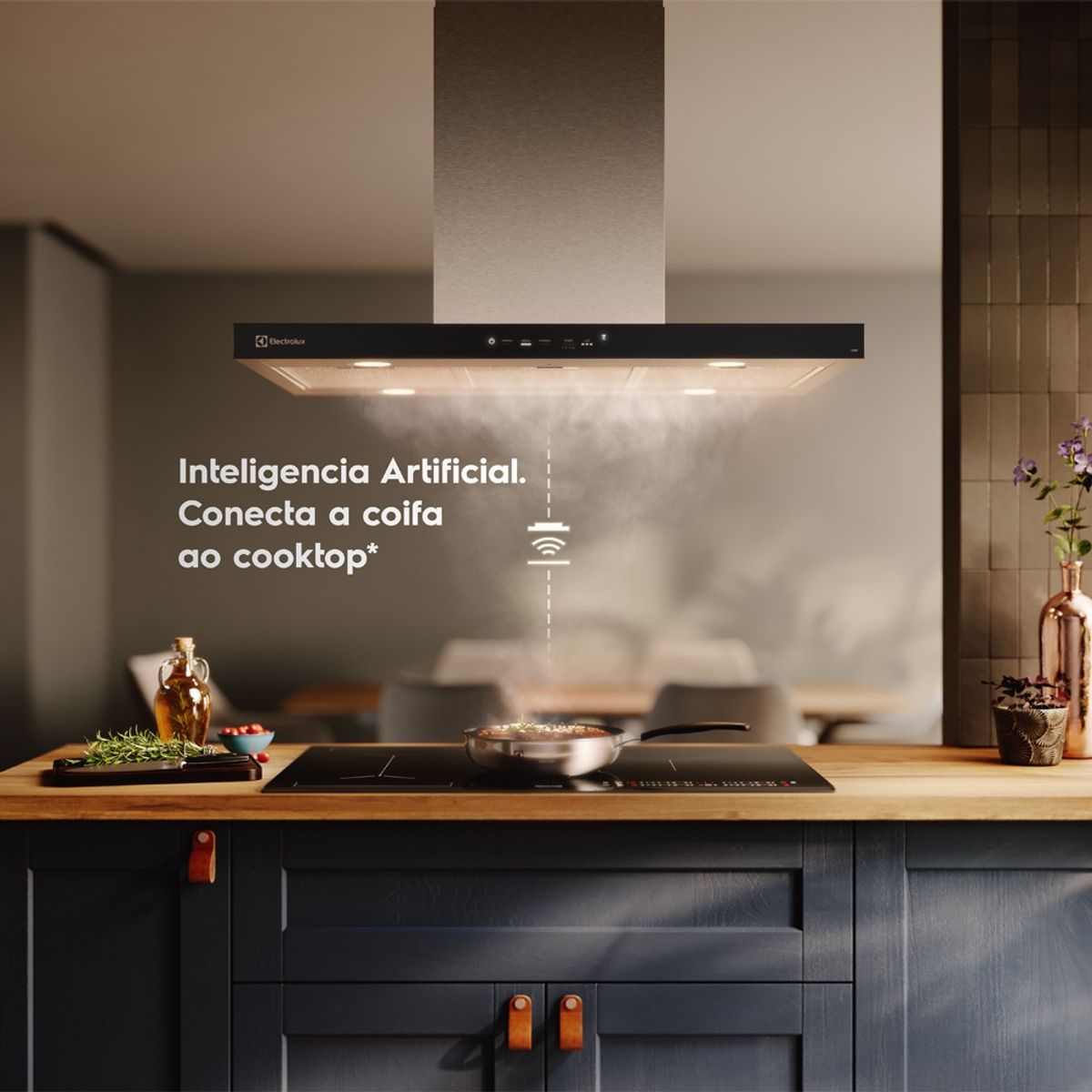 Coifa de Ilha Experience Electrolux CE9IF 90cm Inteligência Artificial Inox 220V