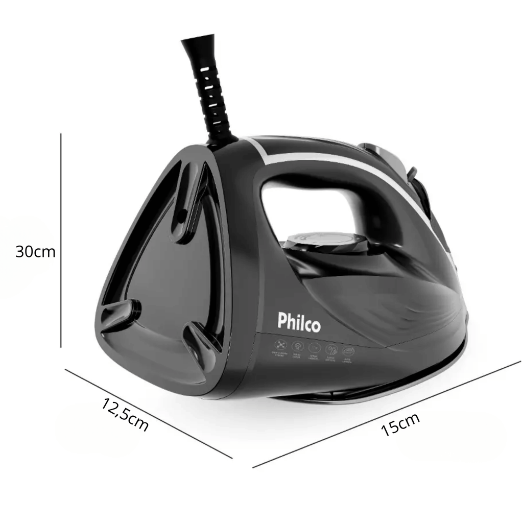 Ferro de Passar a Vapor Philco Base Ceramic Xtreme PFV70 Preto 220V