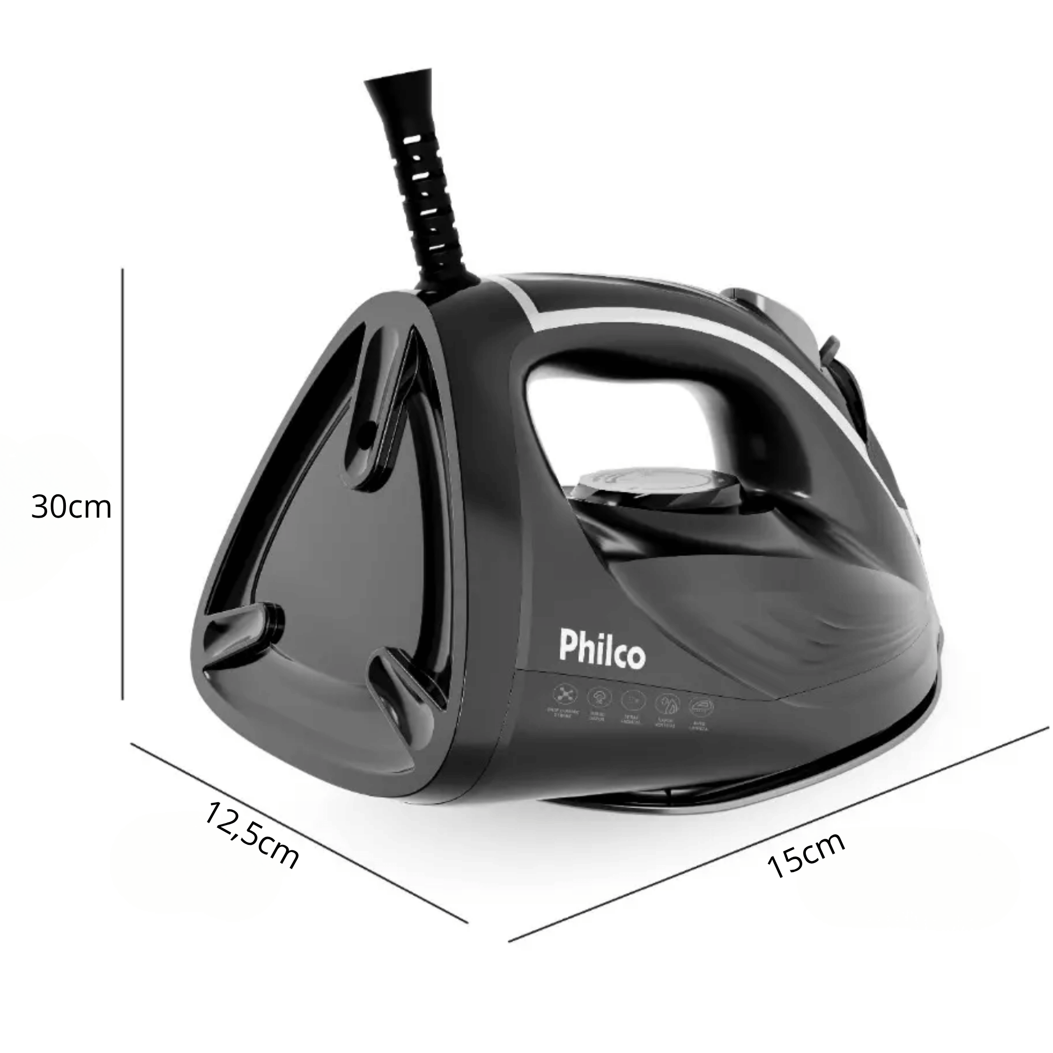 Ferro de Passar a Vapor Philco Base Ceramic Xtreme PFV70 Preto 220V