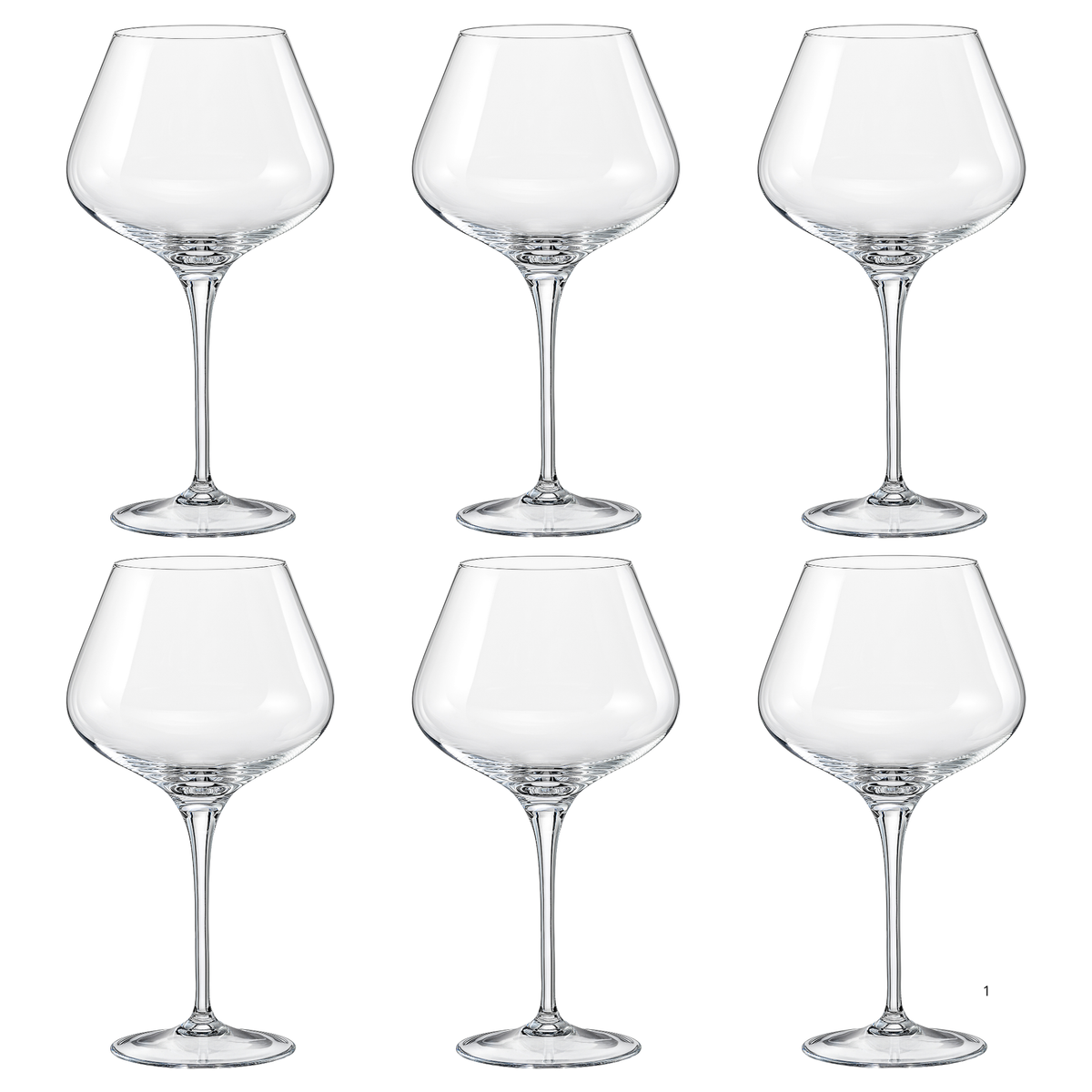Jogo de 6 Taças para Vinho Dayhome Rebecca Cristal Bohemia 590ml