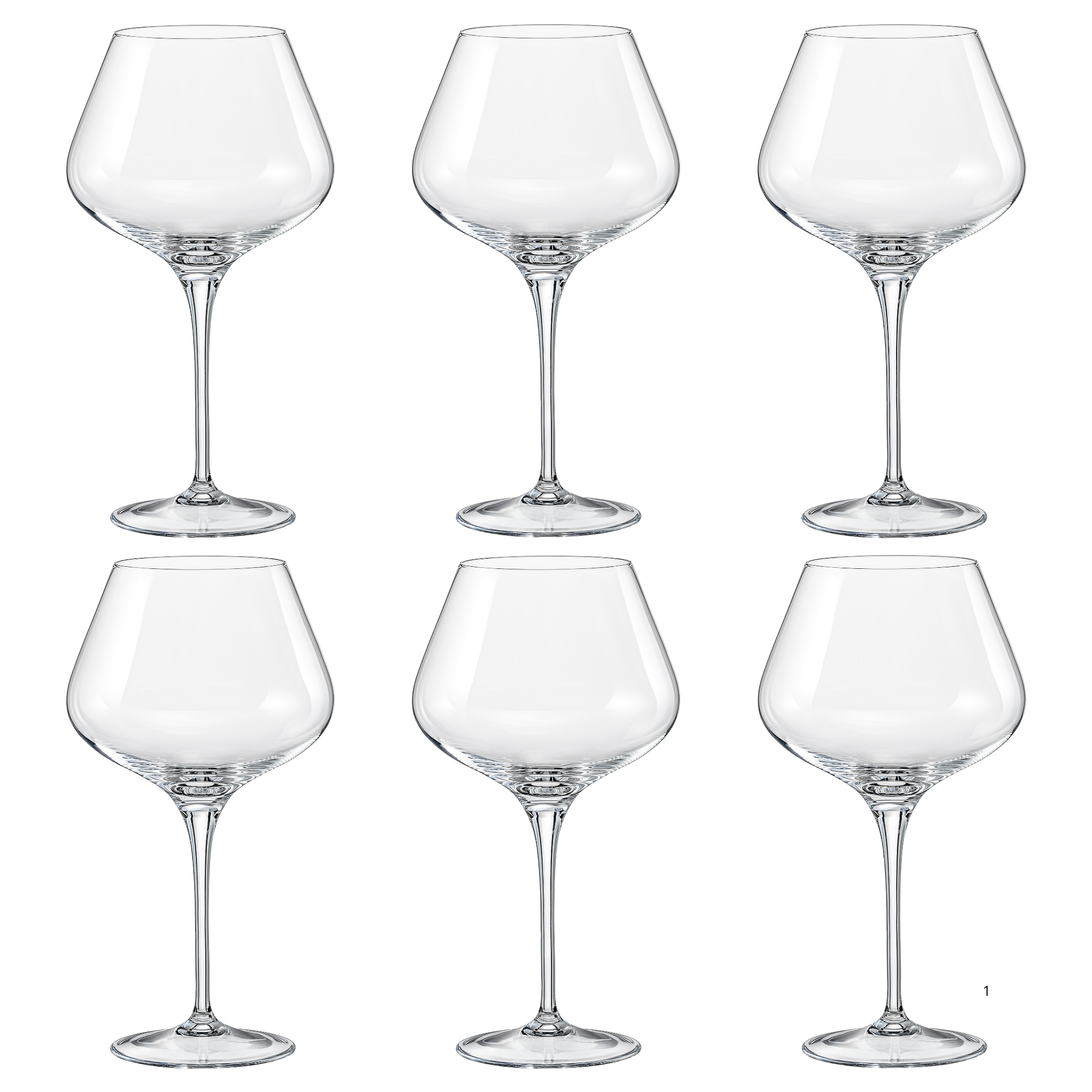 Jogo de 6 Taças para Vinho Dayhome Rebecca Cristal Bohemia 590ml