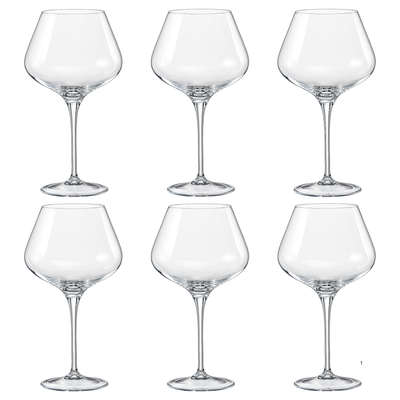 Jogo de 6 Taças para Vinho Dayhome Rebecca Cristal Bohemia 590ml