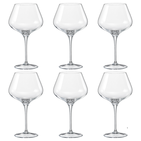 Jogo de 6 Taças para Vinho Dayhome Rebecca Cristal Bohemia 590ml