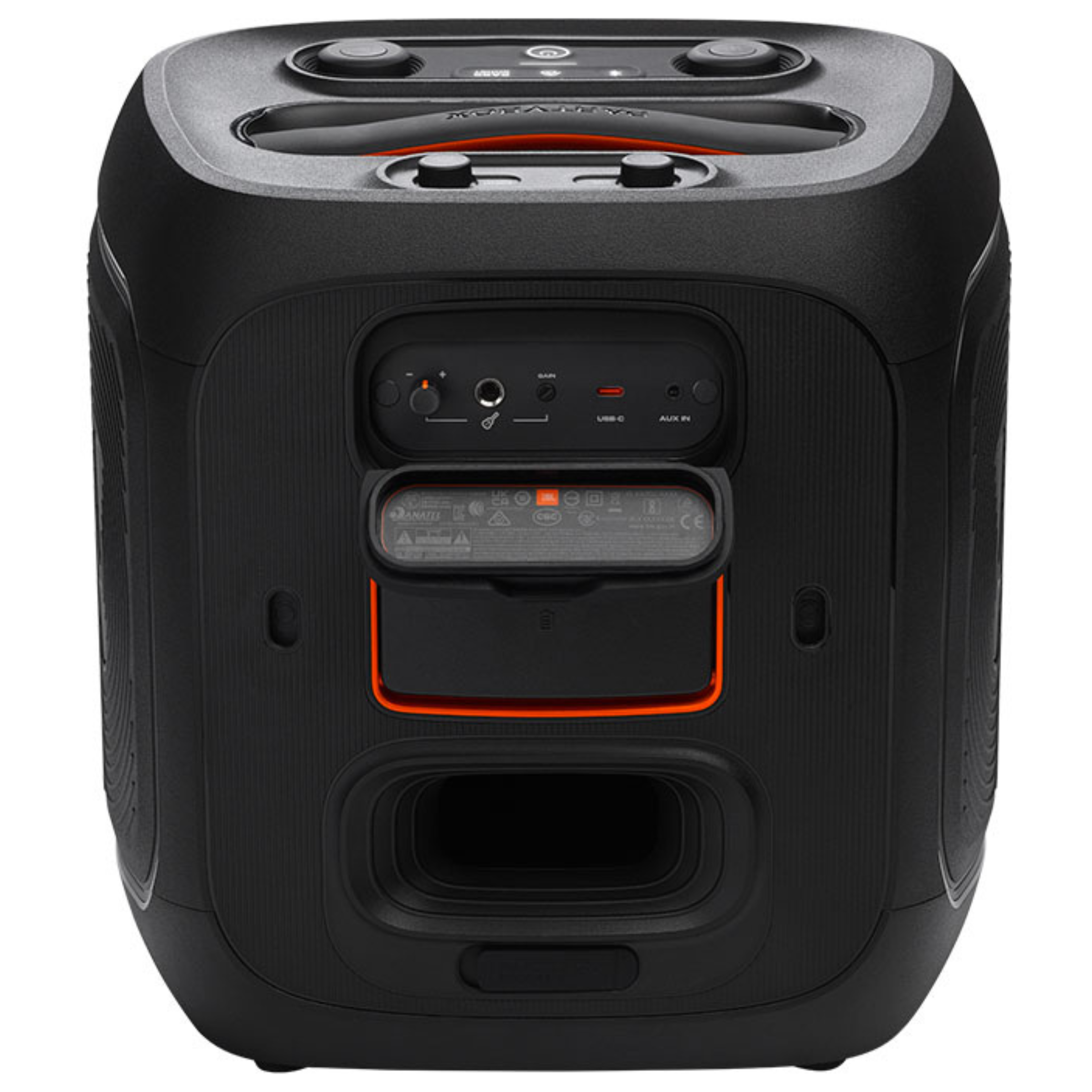 Caixa de Som Portátil JBL PartyBox Encore 2 com 2 Microfones Preto