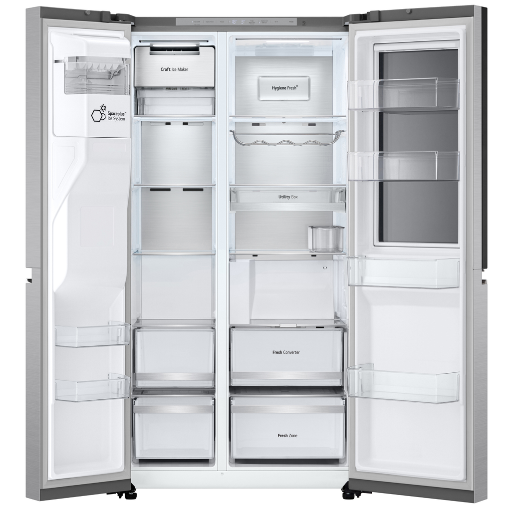 Refrigerador LG 628L Side By Side InstaView UVNano Inverter Inox Look Bivolt