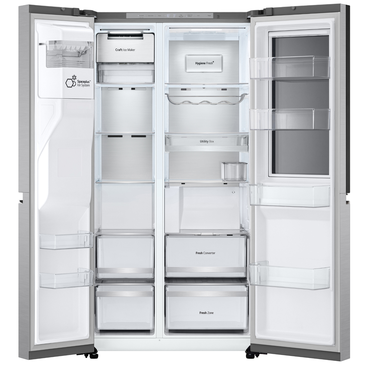 Refrigerador LG 628L Side By Side InstaView UVNano Inverter Inox Look Bivolt
