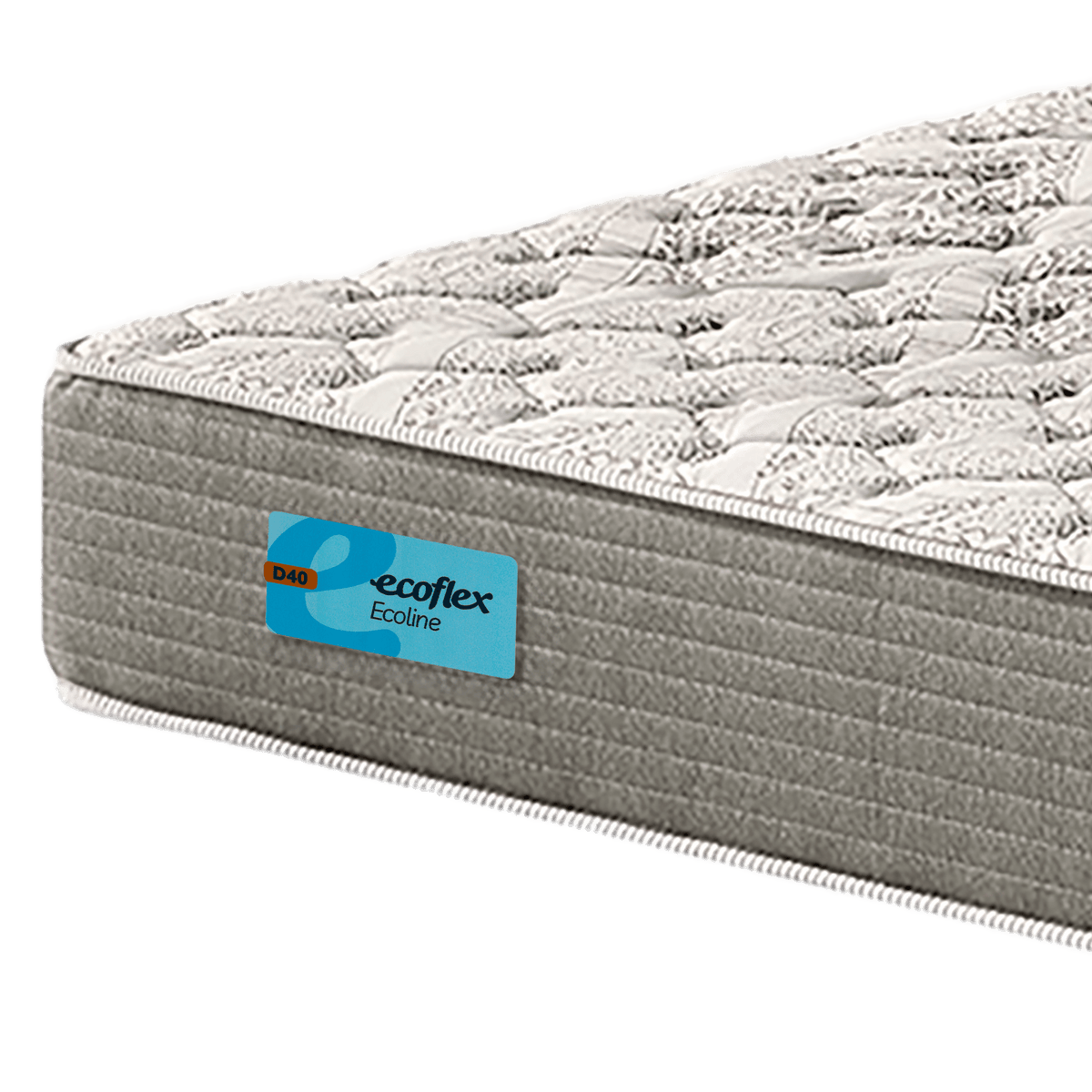 Colchão Espuma Ecoline D-40 Ecoflex King 193x203x25cm Cinza