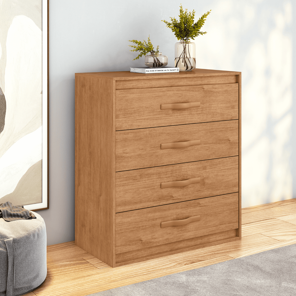 Cômoda Suavitá Lopas 4 Gavetas 89cm Amêndoa Clean