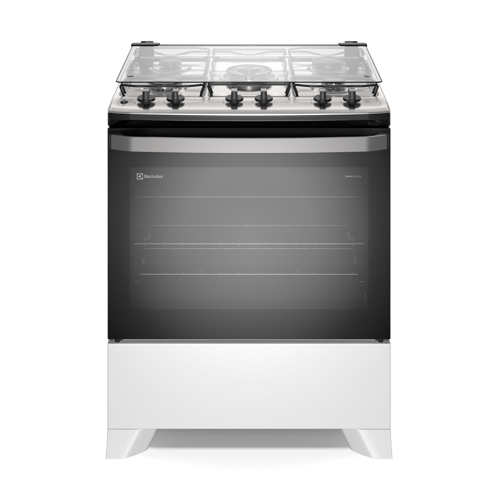 Fogão 5 Bocas Electrolux Efficient FE5IB com Mesa Inox, PerfectCook e VaporBake Branco Bivolt