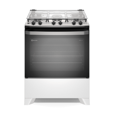 Fogão 5 Bocas Electrolux Efficient FE5IB com Mesa Inox, PerfectCook e VaporBake Branco Bivolt