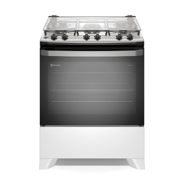 Fogão 5 Bocas Electrolux Efficient FE5IB com Mesa Inox, PerfectCook e VaporBake Branco Bivolt