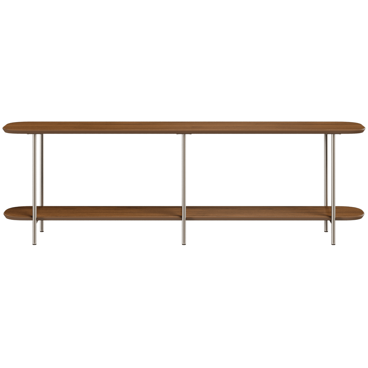 Mesa de Apoio para Sofá Lux Província 180cm Canela e Champanhe