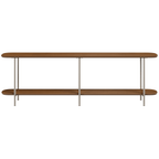 Mesa de Apoio para Sofá Lux Província 180cm Canela e Champanhe