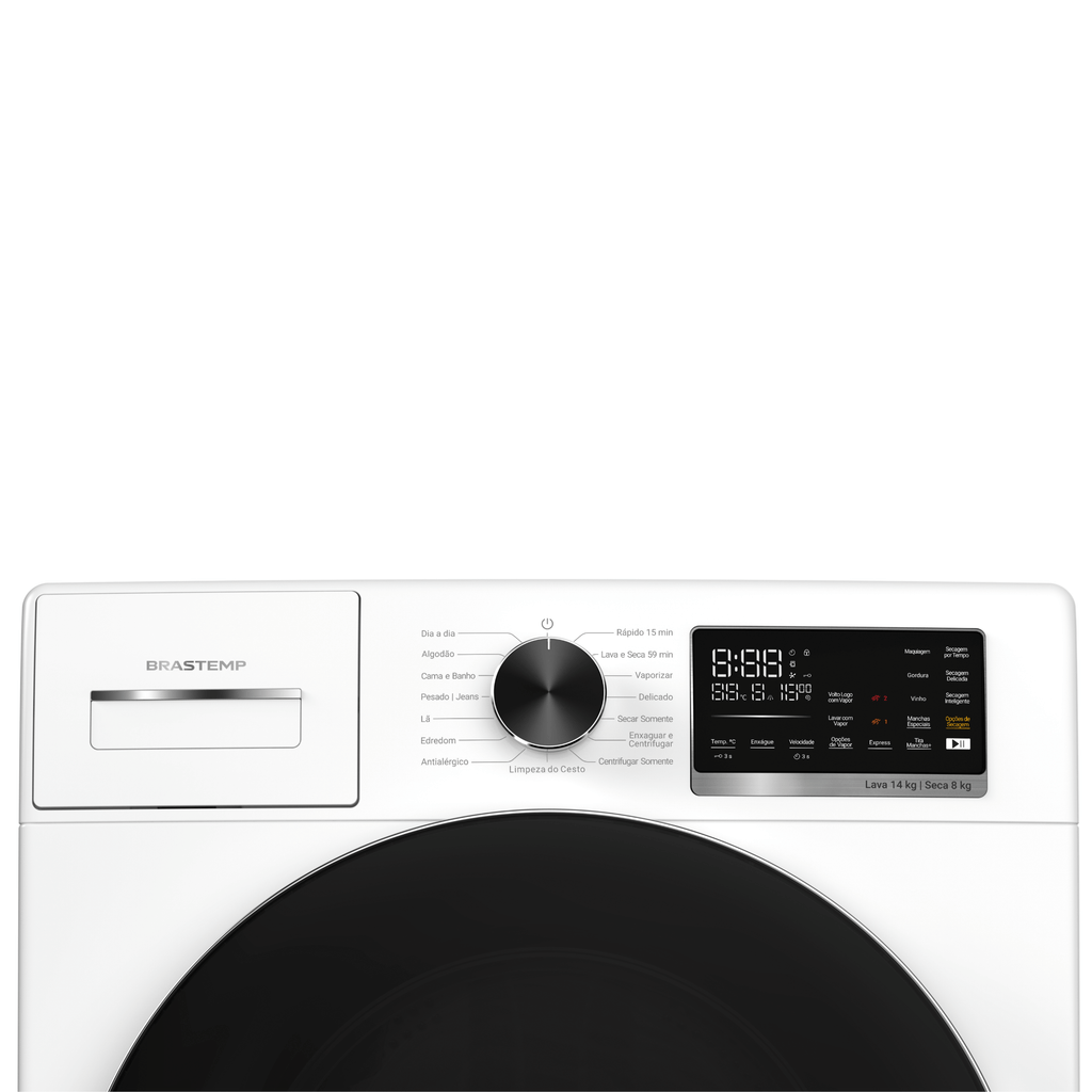 Lava e Seca Brastemp 14kg B= Smart BNO14AB Inverter  Branco 220V