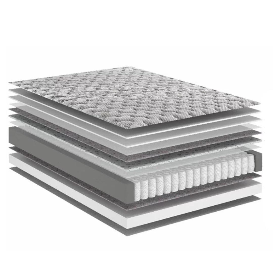 Conjunto Cama Box Solteiro Relax Comfort Ecoflex  88X188x66 Molas Ensacadas