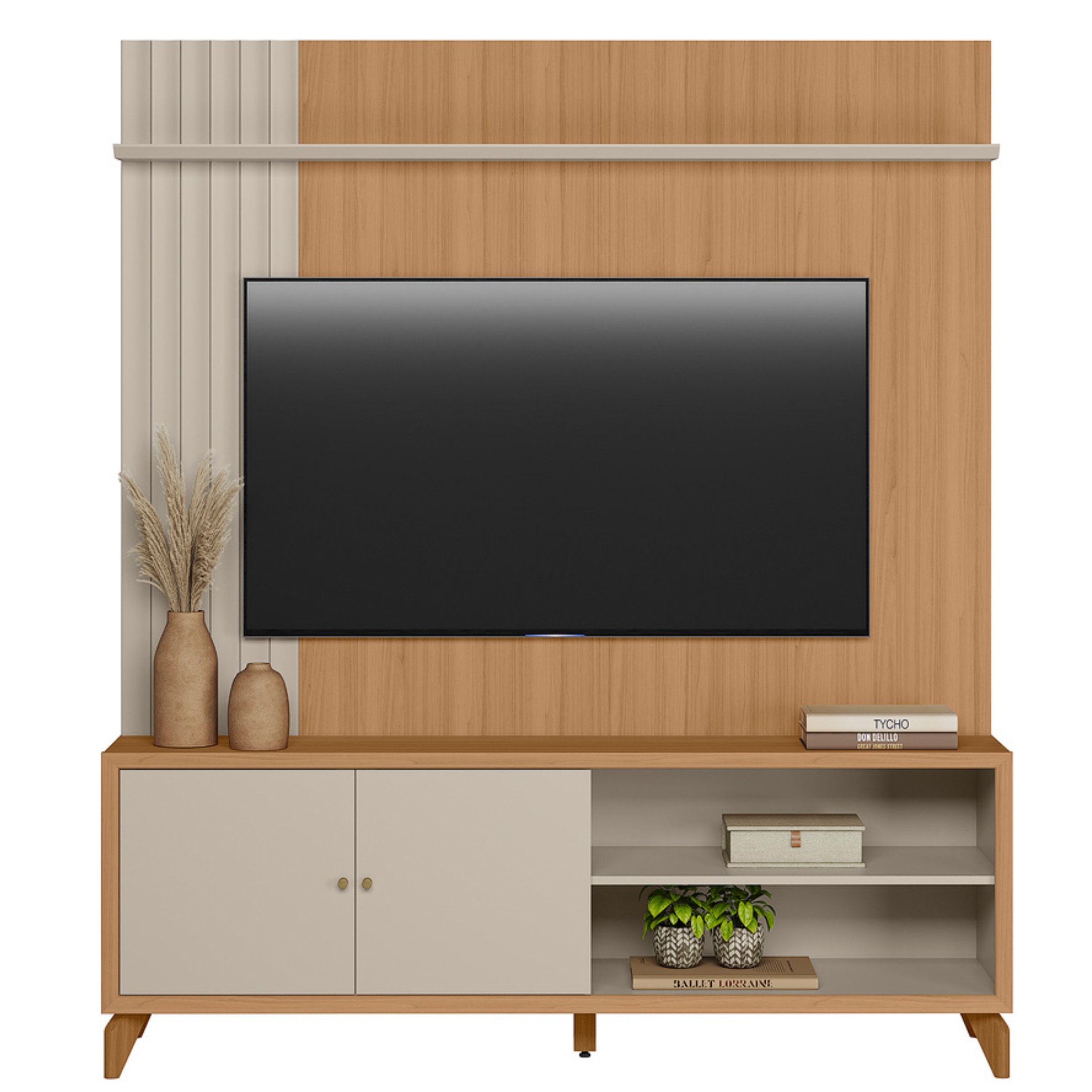 Home Valença Linea 162cm Jequitiba e Off White