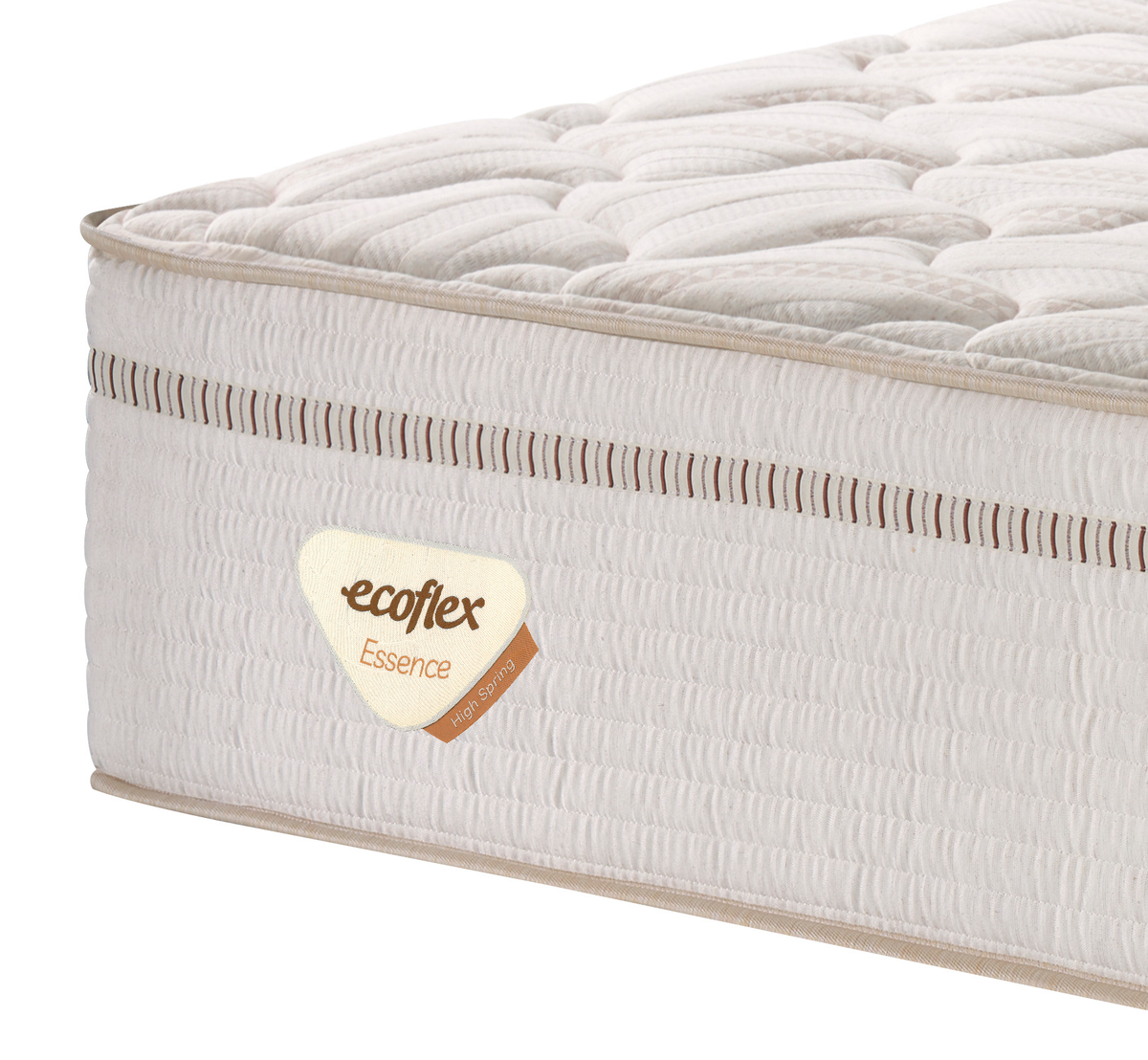 Colchão Casal High Spring  Ecoflex 138x188x33cm Molas Superlastic Bege