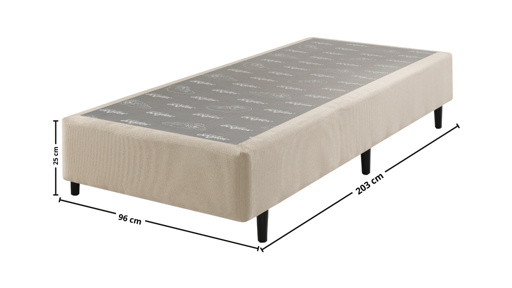 Base Para Colchão Excellence Solteiro Queen Ecoflex 96x203x25cm Bege