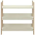 Estante E106 Dalla Costa 93cm 3 Prateleiras 100% MDF Off White e Freijó