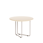 Mesa de Centro Redonda Side Imcal 56x40 Pé em Metal Off White