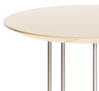 Mesa de Centro Redonda Side Imcal 56x40 Pé em Metal Off White