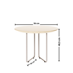 Mesa de Centro Redonda Side Imcal 56x40 Pé em Metal Off White