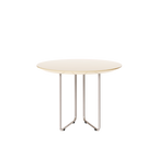 Mesa de Centro Redonda Side Imcal 56x40 Pé em Metal Off White
