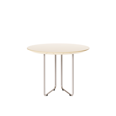Mesa de Centro Redonda Side Imcal 56x40 Pé em Metal Off White