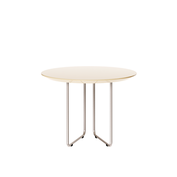 Mesa de Centro Redonda Side Imcal 56x40 Pé em Metal Off White