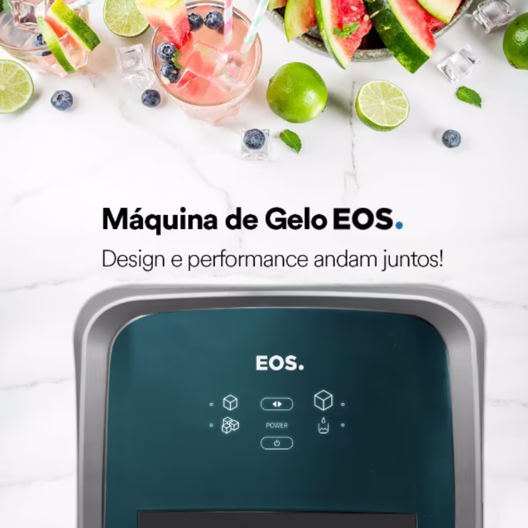 Máquina de Gelo 15kg EOS Ice Compact EMG302T 220V