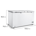 Freezer Horizontal Midea 362L 2 Tampas Branco 220V