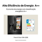 Refrigerador LG 660L 3 Portas French Door Inverse InstaView Inverter Água e Gelo na Porta Inox Black 220V