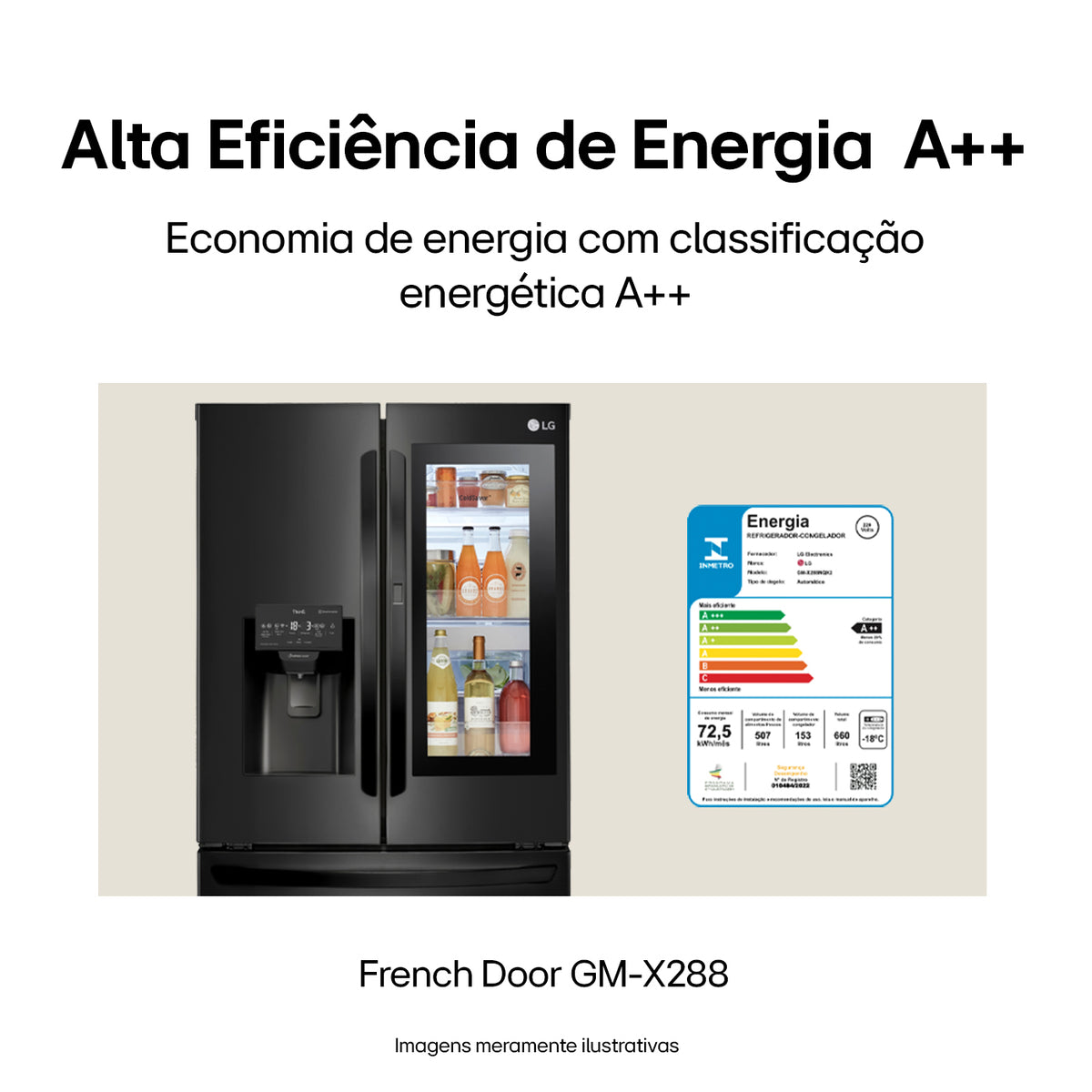 Refrigerador LG 660L 3 Portas French Door Inverse InstaView Inverter Água e Gelo na Porta Inox Black 220V