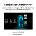 Refrigerador LG 660L 3 Portas French Door Inverse InstaView Inverter Água e Gelo na Porta Inox Black 220V