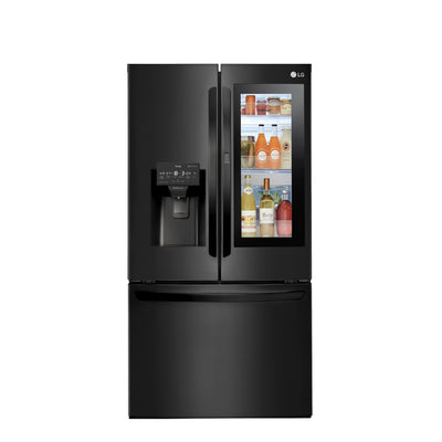 Refrigerador LG 660L 3 Portas French Door Inverse InstaView Inverter Água e Gelo na Porta Inox Black 220V