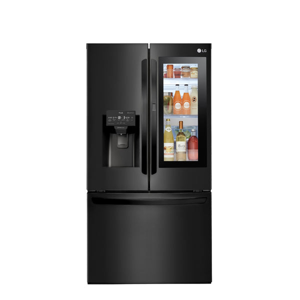 Refrigerador LG 660L 3 Portas French Door Inverse InstaView Inverter Água e Gelo na Porta Inox Black 220V