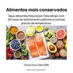 Refrigerador LG 660L 3 Portas French Door Inverse InstaView Inverter Água e Gelo na Porta Inox Black 220V