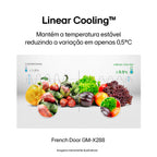 Refrigerador LG 660L 3 Portas French Door Inverse InstaView Inverter Água e Gelo na Porta Inox Black 220V