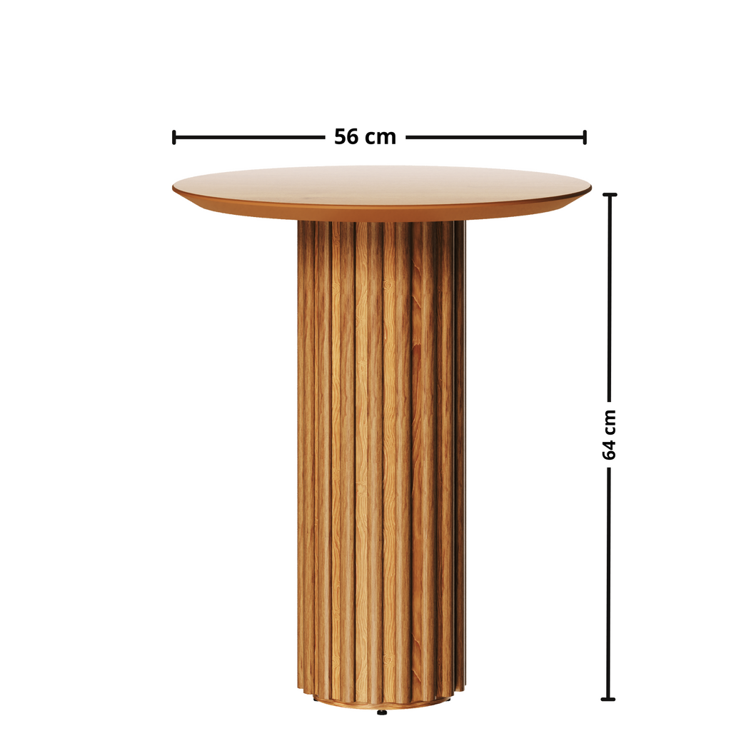 Mesa Lateral Living Redonda Imcal 56x64 Nature