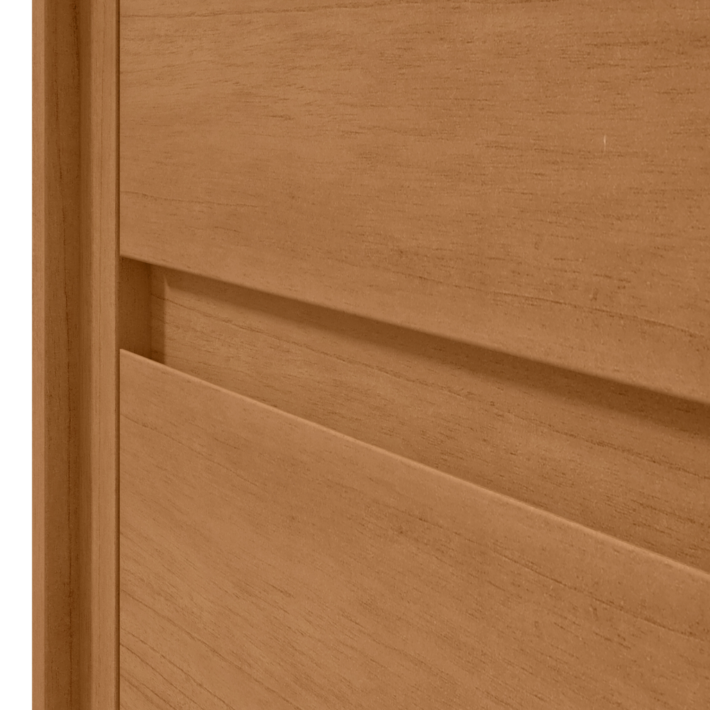 Mesa de Cabeceira Loop Lopas 55cm 2 Gavetas com Pés Amêndoa Clean