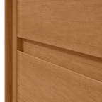 Mesa de Cabeceira Loop Lopas 55cm 2 Gavetas com Pés Amêndoa Clean