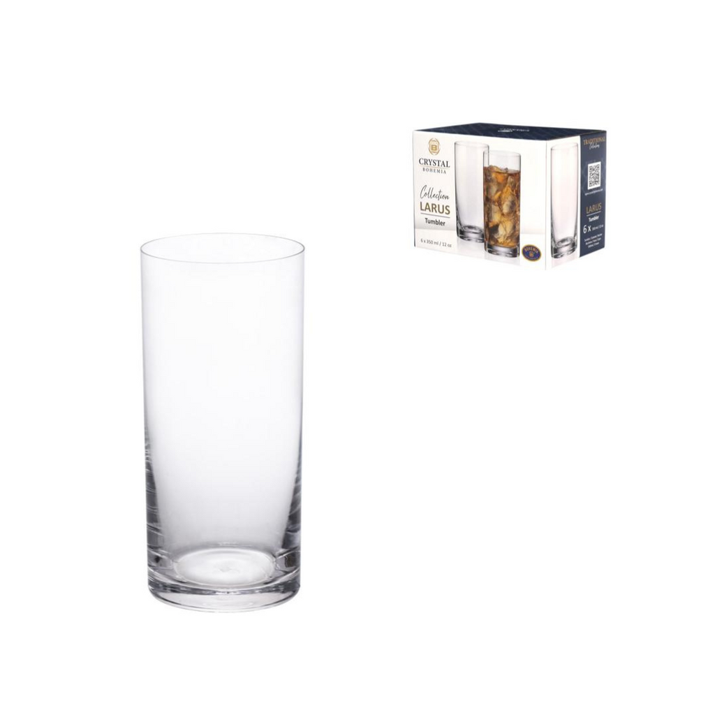 Jogo 6 Copos Etilux em Cristal Bohemia Larus 350ml