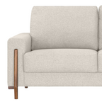 Sofá Living MH4244 212cm Herval 2 assentos Pé Madeira Linho Areia