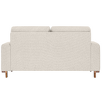 Sofá Living MH4244 212cm Herval 2 assentos Pé Madeira Linho Areia
