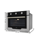 Kit Fischer de Embutir Forno Elétrico 50 Litros Infinity+Micro-ondas 25 Litros Fit Line Inox 220V