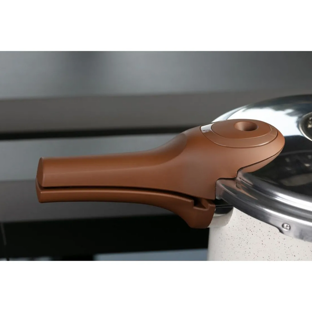 Panela de Pressão Ceramic Life Brinox 6,8L Indução Pressure Vanilla