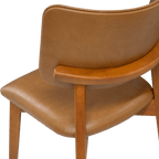 Cadeira Fenix Ferrati Madeira Champanhe  Courissimo Caramelo