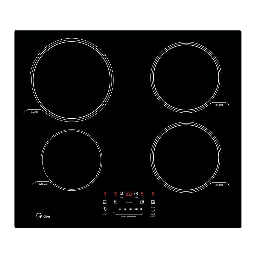 Cooktop Indução Midea 4 Bocas CYB40P2 Preto 220V