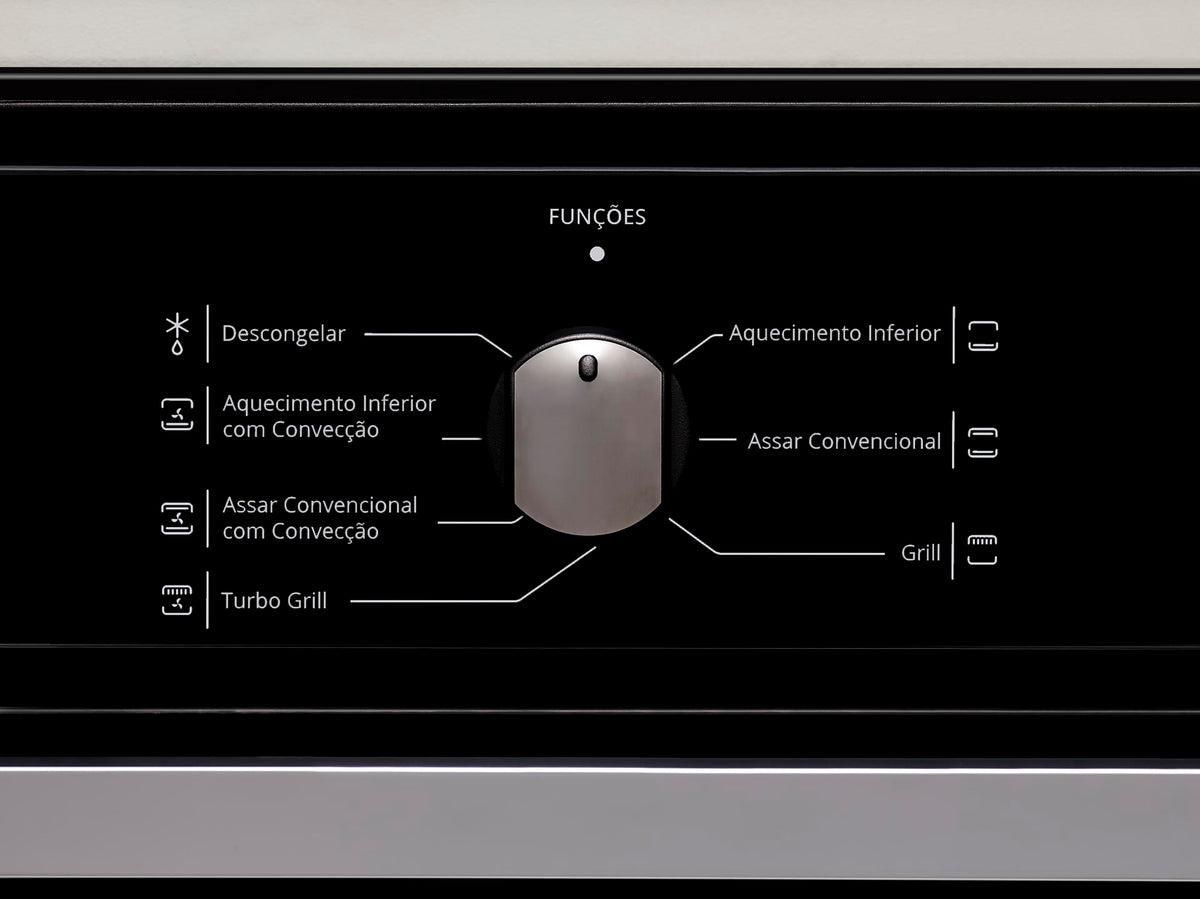 Forno de Embutir Elétrico Brastemp 84L BOC84AE Convecção Grill Timer Touch Preto 220V